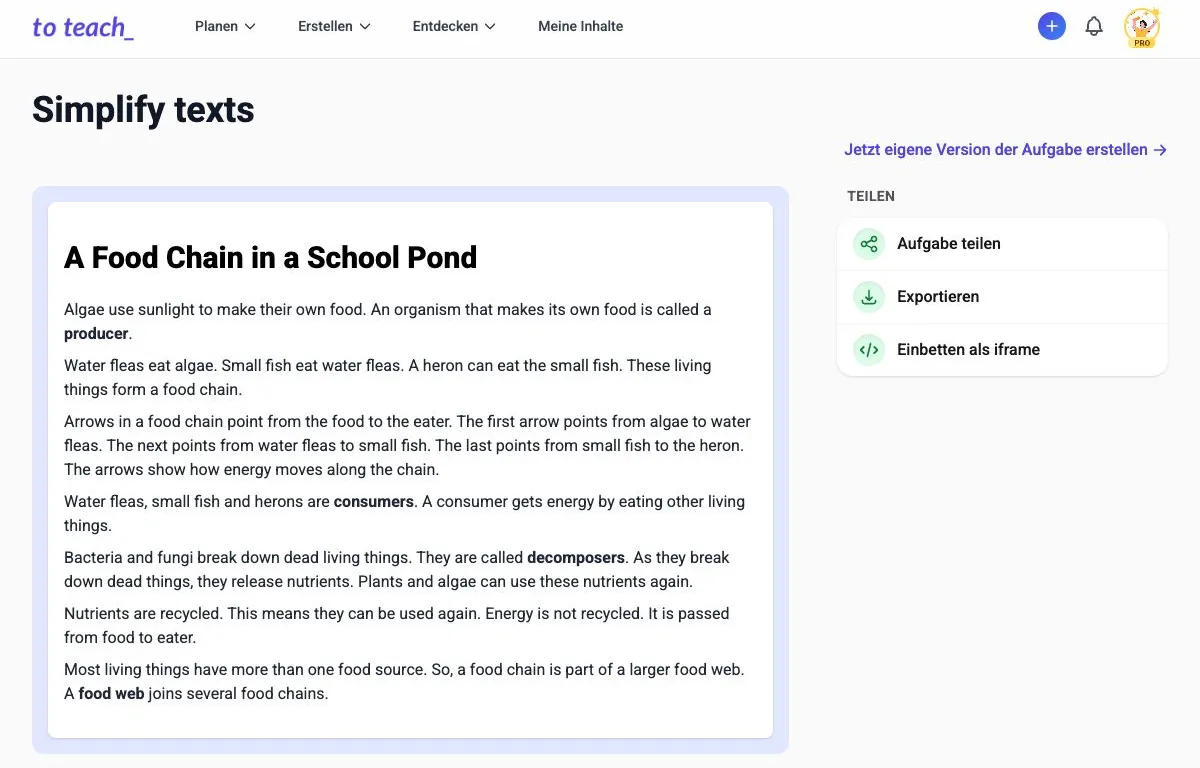 Turn a PDF into a clear classroom reading with AI