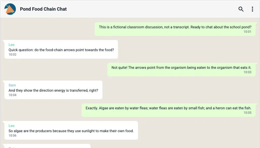 Turn a PDF reading into a classroom chat pupils can check against the source