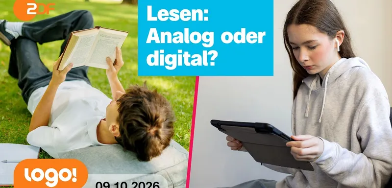 Analog oder digital - Wer gewinnt das Lesebattle? | logo!-Nachrichten vom 09.10.26