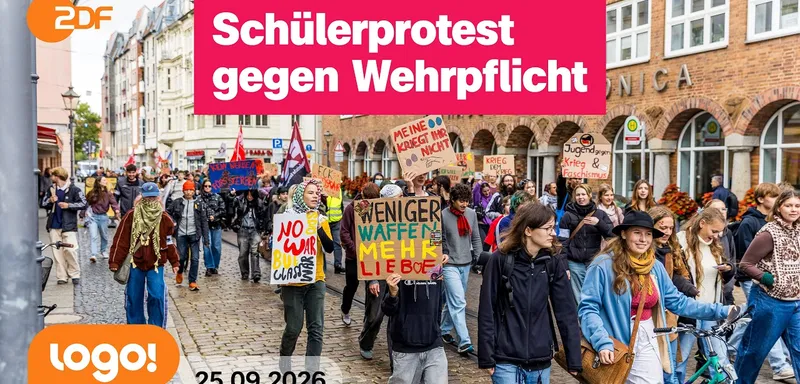 Bundesweit protestieren Schüler gegen Wehrpflicht | logo!-Nachrichten vom 25.09.26