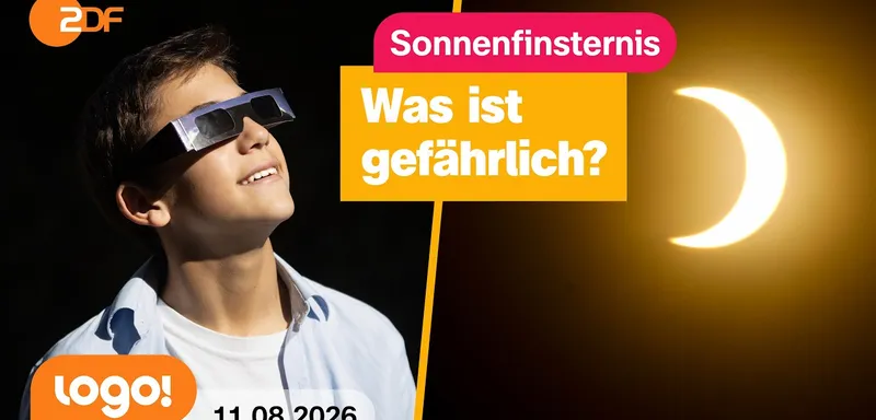 So könnt ihr die Sonnenfinsternis morgen beobachten | logo!-Nachrichten vom 11.08.26