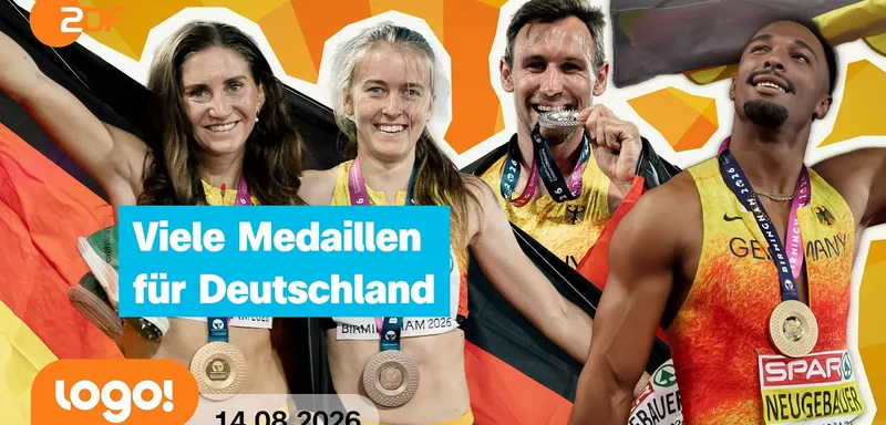 Leichtathletik-EM: So spannend läuft's für die deutschen Athleten | logo!-Nachrichten vom 14.08.26