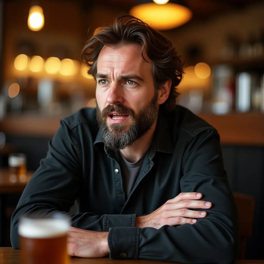 Am Stammtisch in einer Kneipe