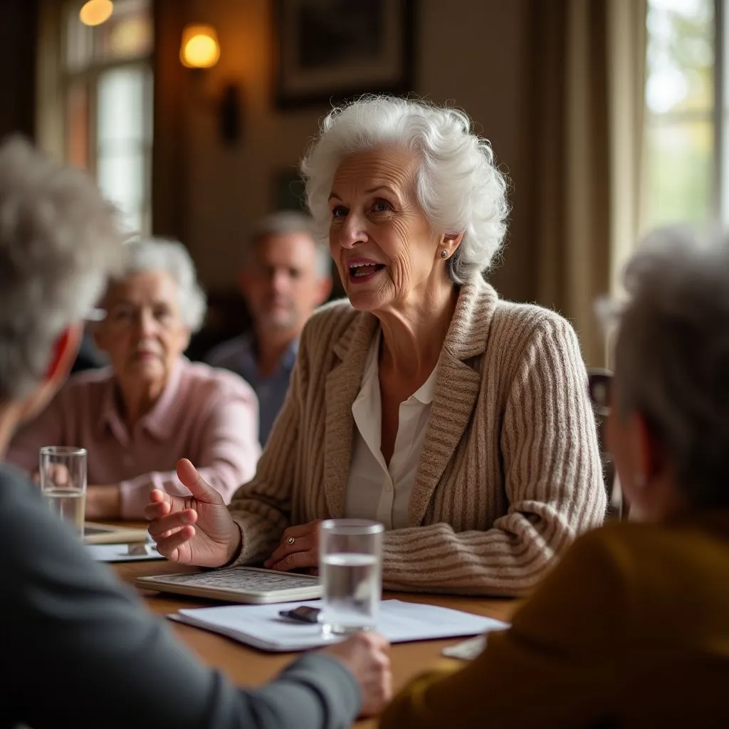 Gespräch auf einer Familienfeier