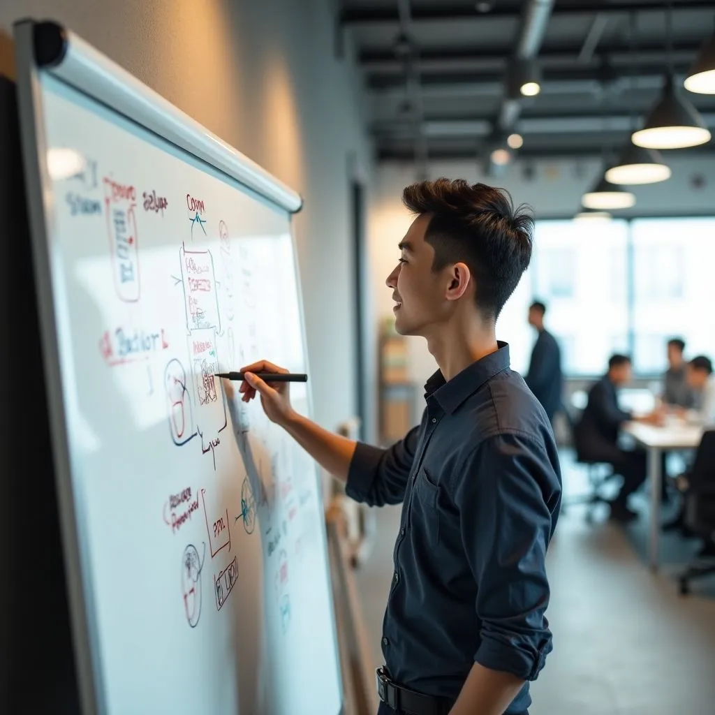 Junge Start-up-Gründer:in