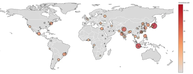 Die Metropolregionen der Welt.