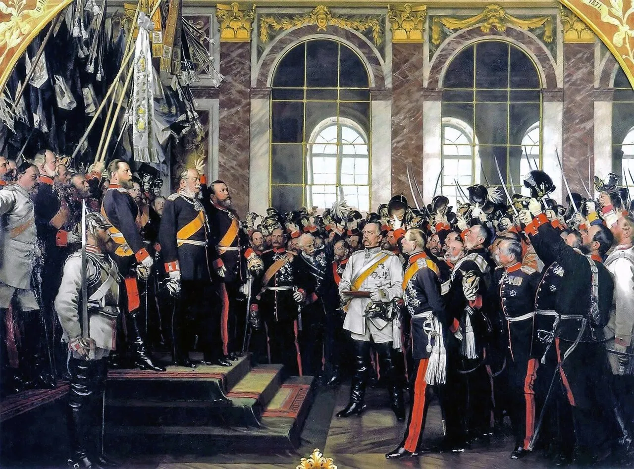 Die Proklamierung des deutschen Kaiserreiches (18. Januar 1871), Ölgemälde von Anton von Werner, 1885