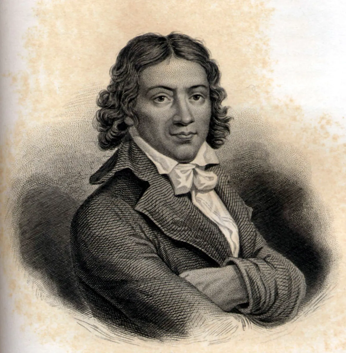 Camille Desmoulins, Stich von Geoffroy aus einem Geschichtswerk von 1865.