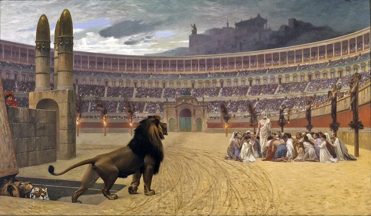 Das letzte Gebet der Christen im Circus Maximus, Ölbild von Jean-Léon Gérôme (1863–1883)