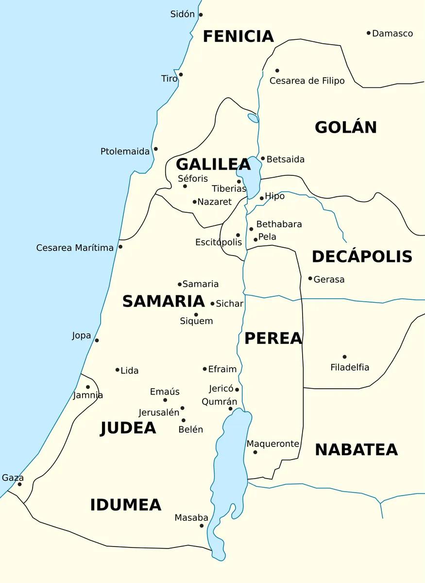 Judäa und Galiläa in der Zeit von Jesus, 1. Jahrhundert n. Chr.