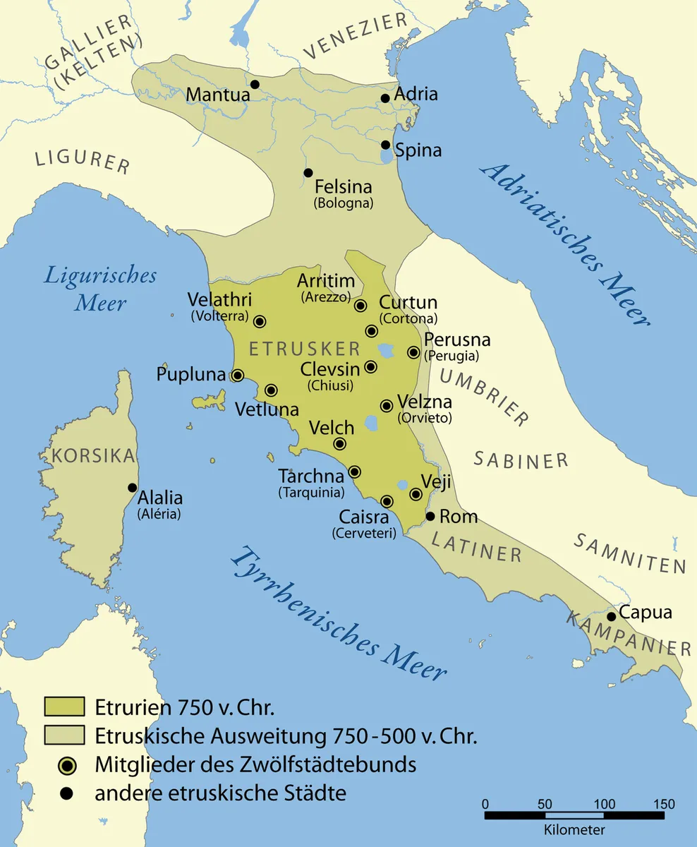 Mittelitalien um 500 vor Christus