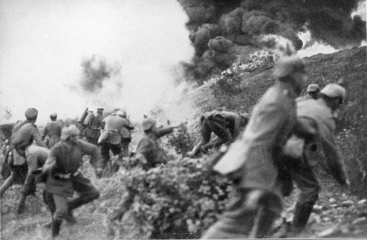 Schlacht um Verdun, 14. März 1916: Angriff deutscher Infanteristen auf die Höhe Toter Mann
