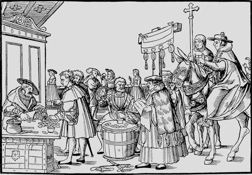 Ablasshandel (Holzschnitt um 1510)