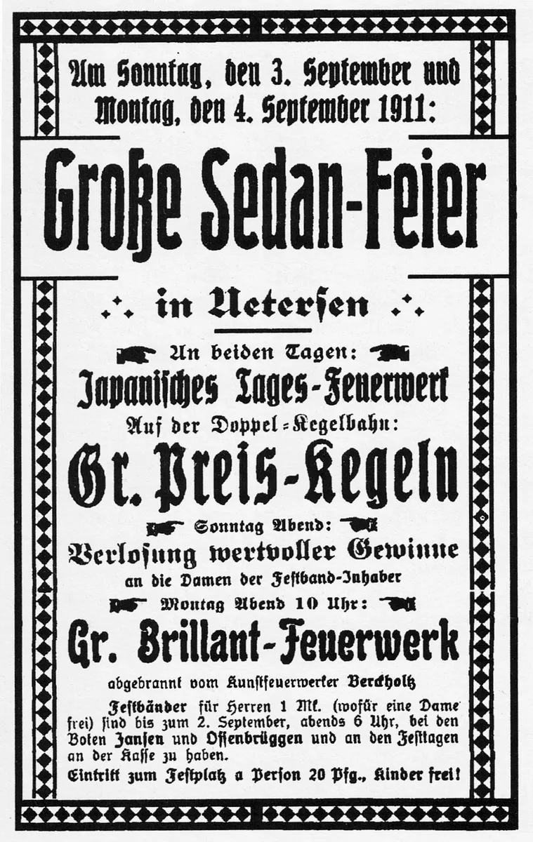 Historische Zeitungsannonce aus dem Jahr 1911