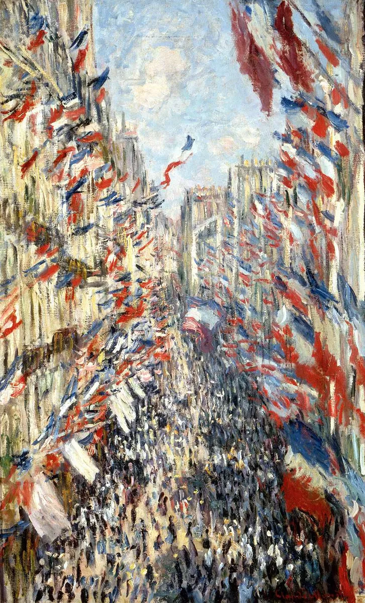 Claude Monet, Rue Montorgueil - Nationalfeiertag Frankreich 1878.