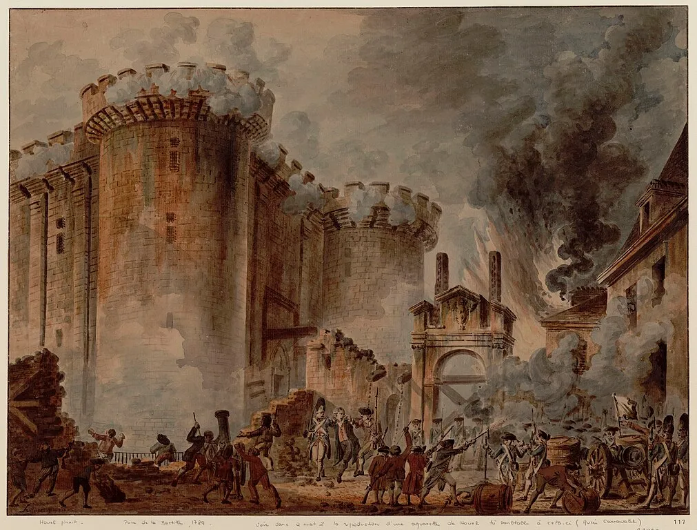 Sturm auf die Bastille von Jean-Pierre Houël (1789)