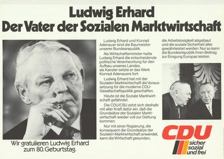 Mitteilung zu Ludwig Erhard und der sozialen Marktwirtschaft