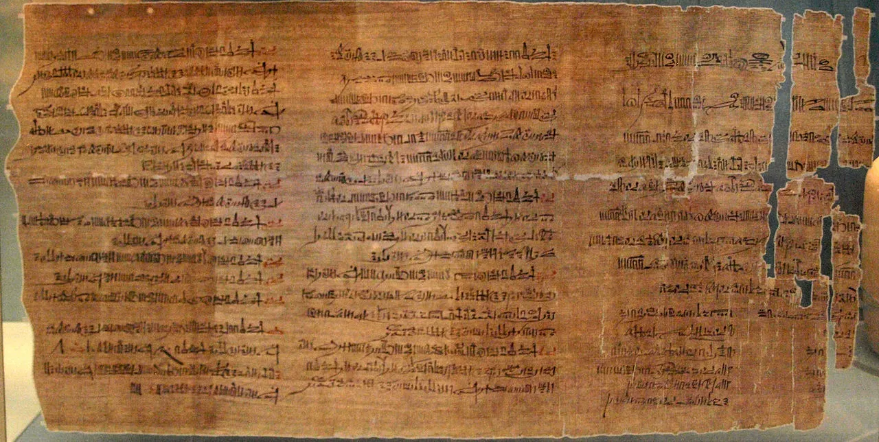Abbott Papyrus, a record written in hieratic script; it describes an inspection of royal tombs in the Theban Necropolis and is dated to the 16th regnal year of Ramesses IX, c. 1110 BC.