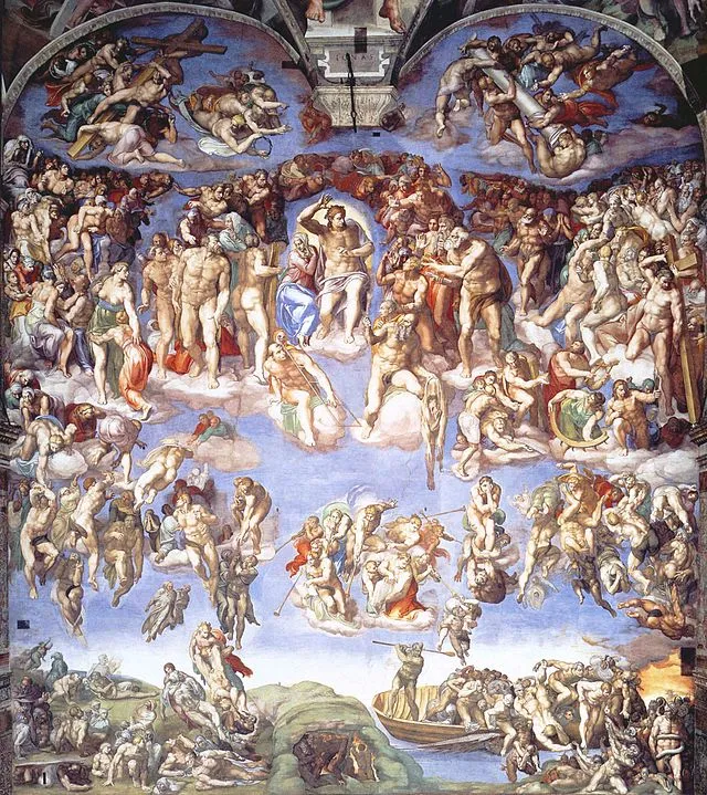 Das Jüngste Gericht von Michelangelo in der Sixtinischen Kapelle