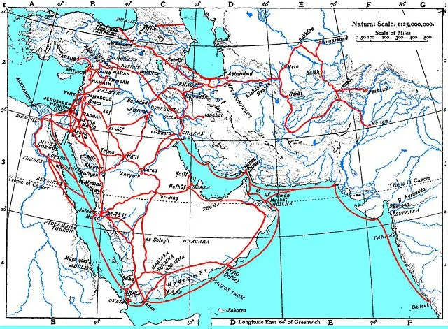 Handelsrouten im Nahen Osten