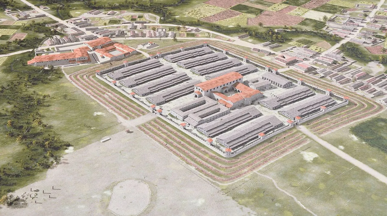 Rätischer Limes: digitaler Rekonstruktionsversuch des Reiterkastells Aalen