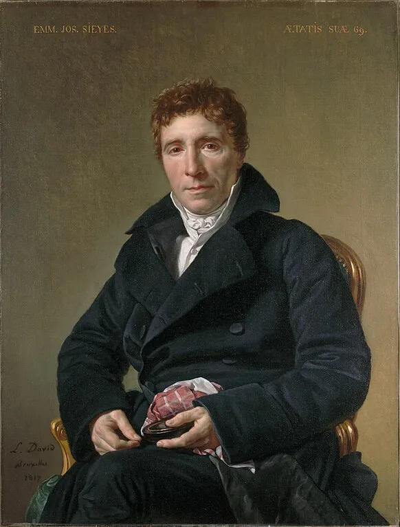 Portrait von Emmanuel Joseph Sieyès von 1871 - Künstler: Jacques-Louis David