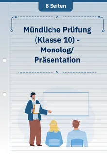 Mündliche Prüfung (Klasse 10) - Monolog/Präsentation