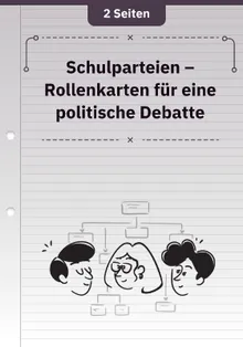 Schulparteien – Rollenkarten für eine politische Debatte