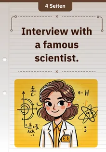 Interview with a famous scientist.
