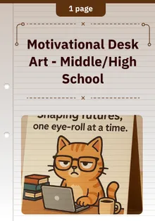 Motivational Desk Art - Middle/High School