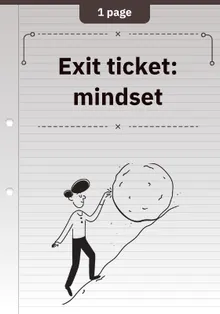 Exit ticket: mindset