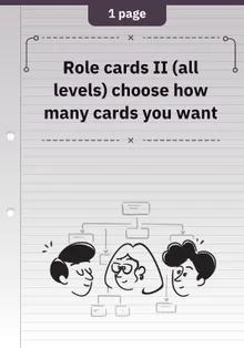 Role cards II (all levels) choose how many cards you want