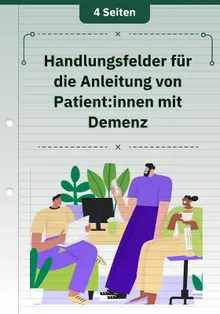 Handlungsfelder für die Anleitung von Patient:innen mit Demenz