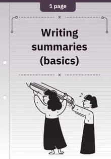 Writing summaries (basics)