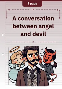 A conversation between angel and devil