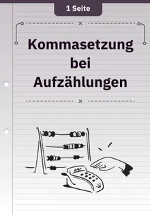 Kommasetzung bei Aufzählungen