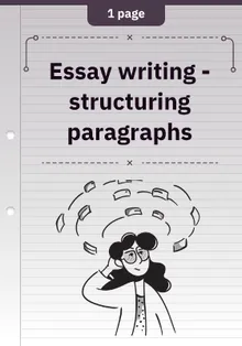 Essay writing - structuring paragraphs 
