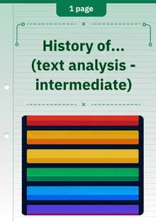 History of...(text analysis - intermediate)