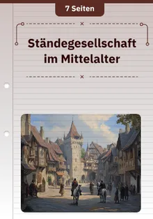 Ständegesellschaft im Mittelalter