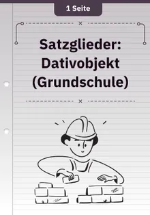 Satzglieder: Dativobjekt (Grundschule)