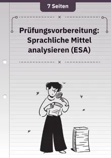 Prüfungsvorbereitung: Sprachliche Mittel analysieren (ESA)