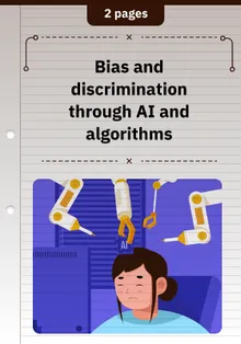 Bias and discrimination through AI and algorithms