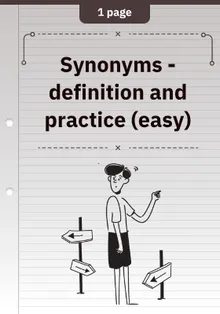 Synonyms - definition and practice (easy)