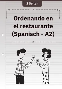 Ordenando en el restaurante (Spanisch - A2)