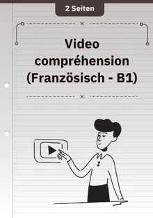 Compréhension de la vidéo (Französisch - B1/B2)