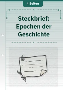 Steckbrief: Epochen der Geschichte