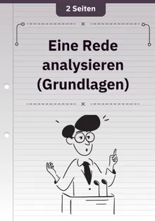 Eine Rede analysieren (Grundlagen)