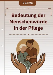 Bedeutung der Menschenwürde in der Pflege