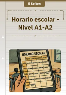 Horario escolar - Nivel A1-A2