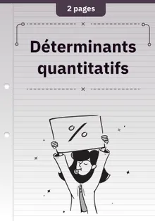 Déterminants quantitatifs